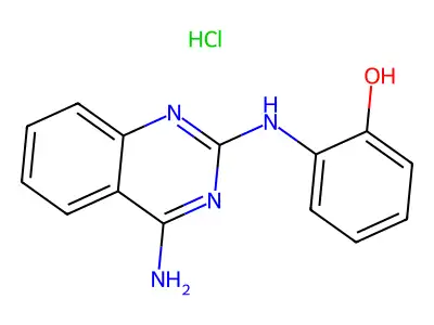 2-((4-Aminoquinazolin-2-yl)amino)phenol hydrochloride structure