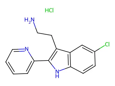 2-(5-Chloro-2-pyridin-2-YL-1H-indol-3-YL)-ethylamine monohydrochloride structure