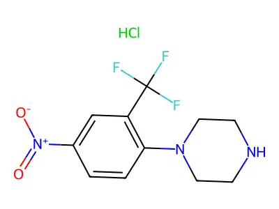 1-[4-Nitro-2-(trifluoromethyl)phenyl]piperazine hydrochloride structure