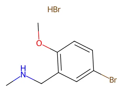 1-(5-bromo-2-methoxyphenyl)-N-methylmethanamine hydrobromide structure