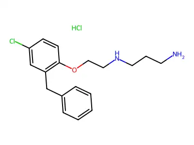 N1-(2-(2-Benzyl-4-chlorophenoxy)ethyl)propane-1,3-diamine hydrochloride structure