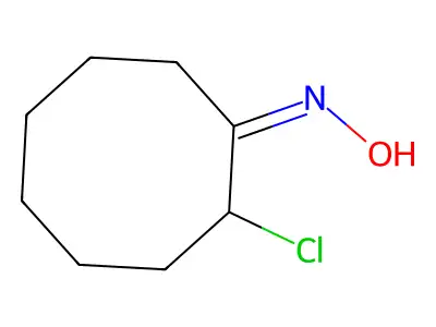 N-(2-chlorocyclooctylidene)hydroxylamine structure