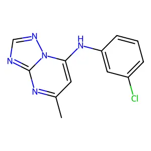 N-(3-chlorophenyl)-5-methyl-[1,2,4]triazolo[1,5-a]pyrimidin-7-amine structure