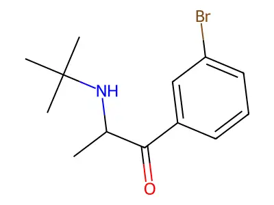 2-(N-tert-Butylamino)-3'-bromopropiophenone structure