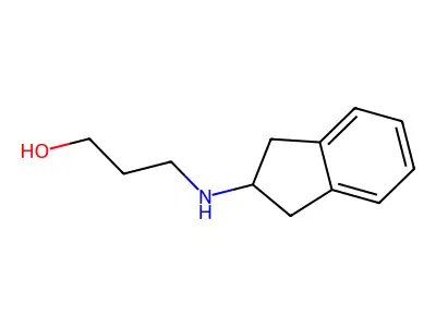 3-[(2,3-Dihydro-1H-inden-2-yl)amino]propan-1-ol structure