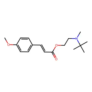 2-[tert-butyl(methyl)amino]ethyl (2E)-3-(4-methoxyphenyl)prop-2-enoate structure
