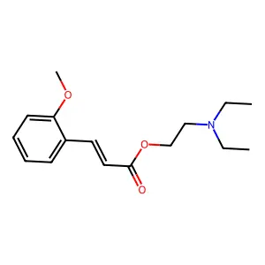 2-(diethylamino)ethyl (2E)-3-(2-methoxyphenyl)prop-2-enoate structure