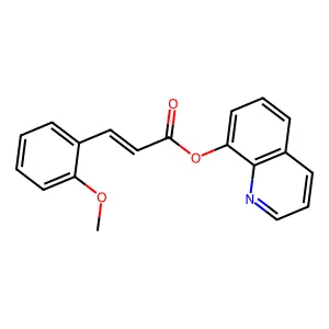 quinolin-8-yl (2E)-3-(2-methoxyphenyl)prop-2-enoate structure