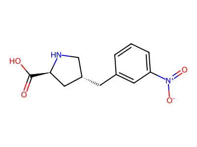 (2S,4R)-4-(3-Nitrobenzyl)pyrrolidine-2-carboxylic acid structure