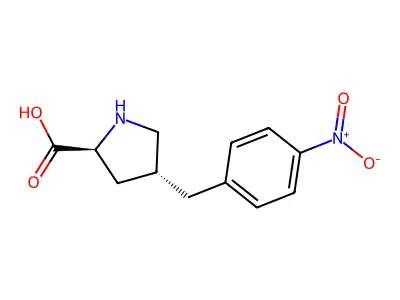 (2S,4R)-4-(4-Nitrobenzyl)pyrrolidine-2-carboxylic acid structure