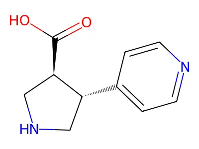 rac-(3R,4S)-4-(pyridin-4-yl)pyrrolidine-3-carboxylic acid structure