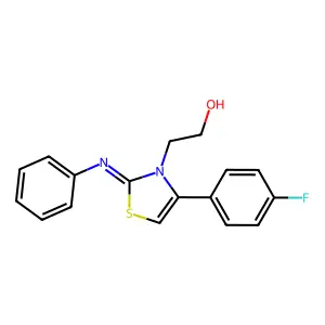 3(2H)-Thiazoleethanol, 4-(4-fluorophenyl)-2-(phenylimino)-, (2Z)- structure