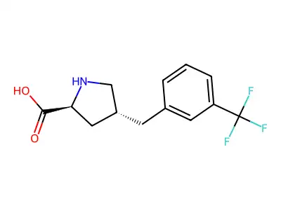 (2S,4R)-4-(3-(Trifluoromethyl)benzyl)pyrrolidine-2-carboxylic acid structure