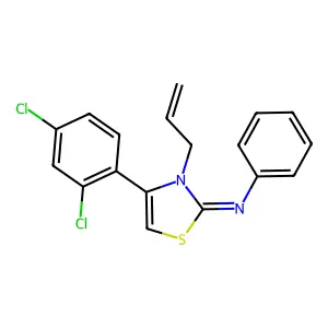 4-(2,4-dichlorophenyl)-N-phenyl-3-prop-2-enyl-1,3-thiazol-2-imine structure