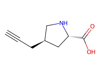 (2S,4R)-4-(Prop-2-ynyl)pyrrolidine-2-carboxylic acid structure
