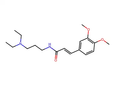 (E)-N-[3-(diethylamino)propyl]-3-(3,4-dimethoxyphenyl)prop-2-enamide structure