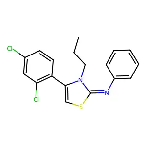 4-(2,4-Dichlorophenyl)-2-(phenylazamethylene)-3-propyl-1,3-thiazoline structure
