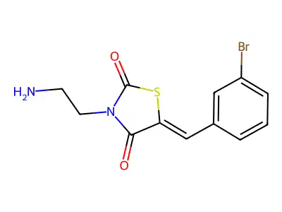 3-(2-Aminoethyl)-5-[(3-bromophenyl)methylidene]-1,3-thiazolidine-2,4-dione structure