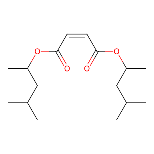 2-Butenedioic acid (2Z)-, bis(1,3-dimethylbutyl) ester structure