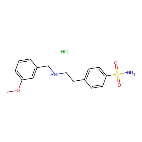4-(2-((3-Methoxybenzyl)amino)ethyl)benzenesulfonamide hydrochloride structure