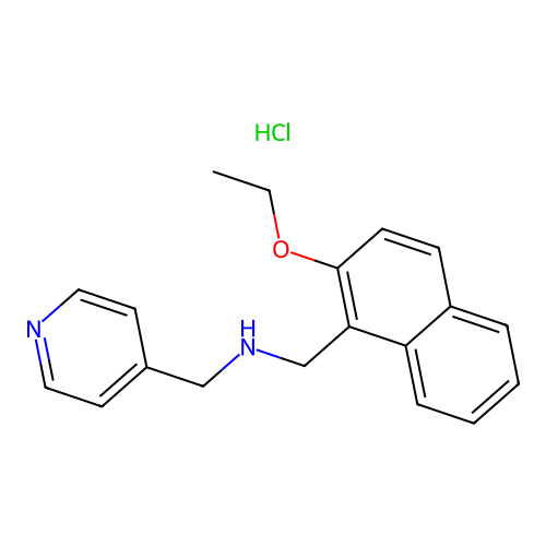 1-(2-ethoxynaphthalen-1-yl)-N-(pyridin-4-ylmethyl)methanamine Hydrochloride structure