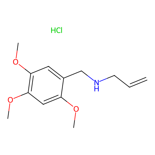(Prop-2-en-1-yl)[(2,4,5-trimethoxyphenyl)methyl]amine hydrochloride structure