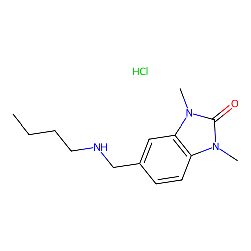 5-((butylamino)methyl)-1,3-dimethyl-1H-benzo[d]imidazol-2(3H)-one hydrochloride structure