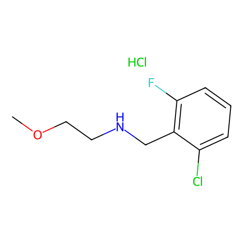 N-[(2-chloro-6-fluorophenyl)methyl]-2-methoxyethanamine;hydrochloride structure