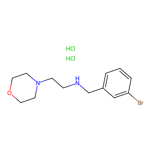 4-Morpholineethanamine, N-[(3-bromophenyl)methyl]-, hydrochloride (1:2) structure