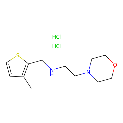 N-((3-methylthiophen-2-yl)methyl)-2-morpholinoethanamine dihydrochloride structure