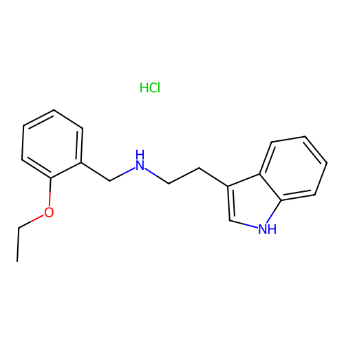 N-(2-ethoxybenzyl)-2-(1H-indol-3-yl)ethanamine hydrochloride structure