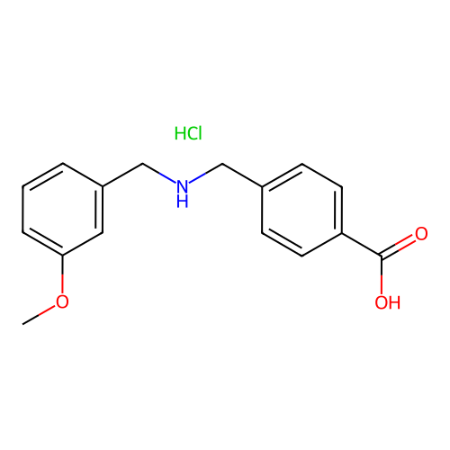 4-[[(3-Methoxyphenyl)methylamino]methyl]benzoic acid;hydrochloride structure
