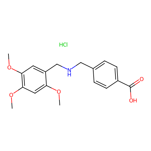 4-(((2,4,5-Trimethoxybenzyl)amino)methyl)benzoic acid hydrochloride structure