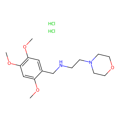 2-morpholino-N-(2,4,5-trimethoxybenzyl)ethanamine dihydrochloride structure
