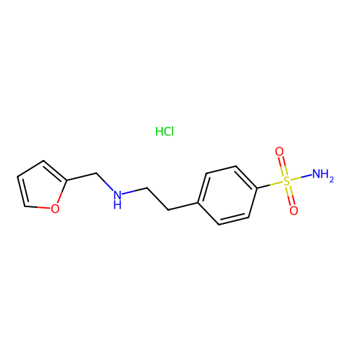 4-(2-((Furan-2-ylmethyl)amino)ethyl)benzenesulfonamide hydrochloride structure