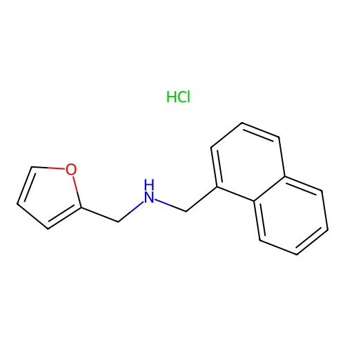 [(Furan-2-yl)methyl][(naphthalen-1-yl)methyl]amine hydrochloride structure