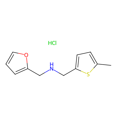 Furan-2-ylmethyl-(5-methyl-thiophen-2-ylmethyl)-amine hydrochloride structure