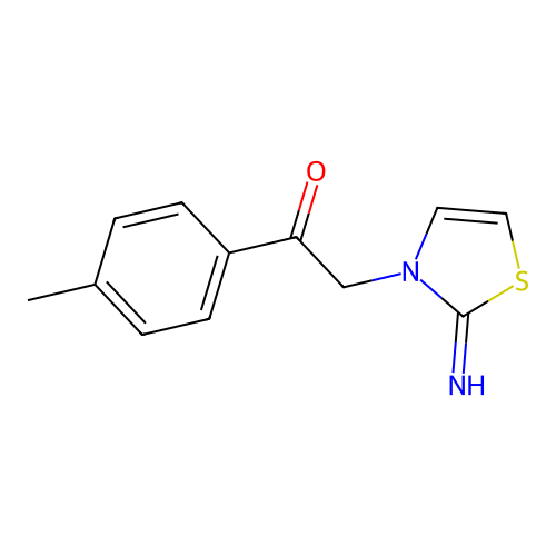 2-(2-Imino-1,3-thiazol-3(2H)-yl)-1-(4-methylphenyl)ethanone hydrobromide structure
