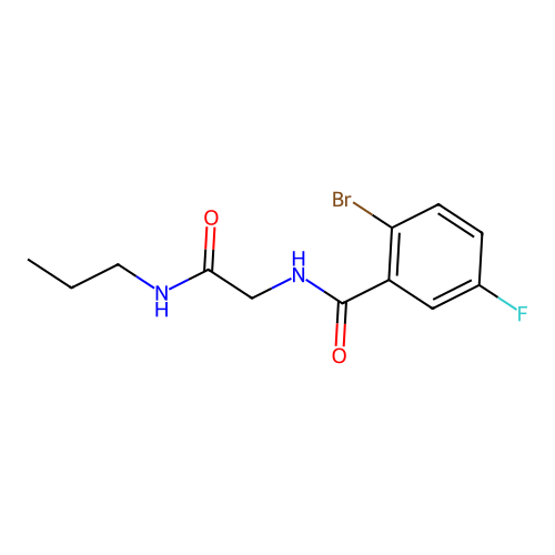 2-Bromo-5-fluoro-N-(2-oxo-2-(propylamino)ethyl)benzamide structure