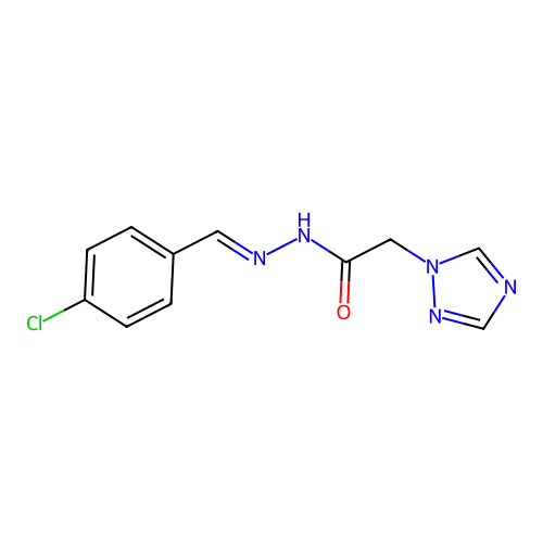 N'-[(E)-(4-chlorophenyl)methylidene]-2-(1H-1,2,4-triazol-1-yl)acetohydrazide structure