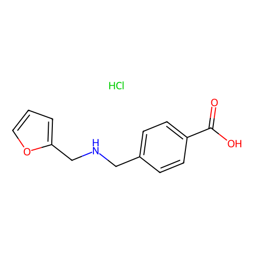 4-(((Furan-2-ylmethyl)amino)methyl)benzoic acid hydrochloride structure