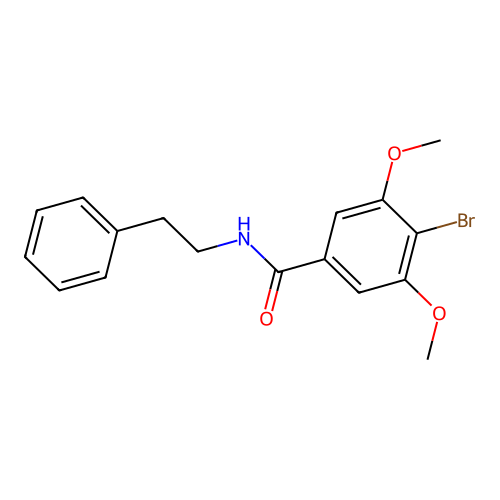 4-bromo-3,5-dimethoxy-N-(2-phenylethyl)benzamide structure