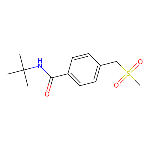 N-tert-butyl-4-(methanesulfonylmethyl)benzamide structure