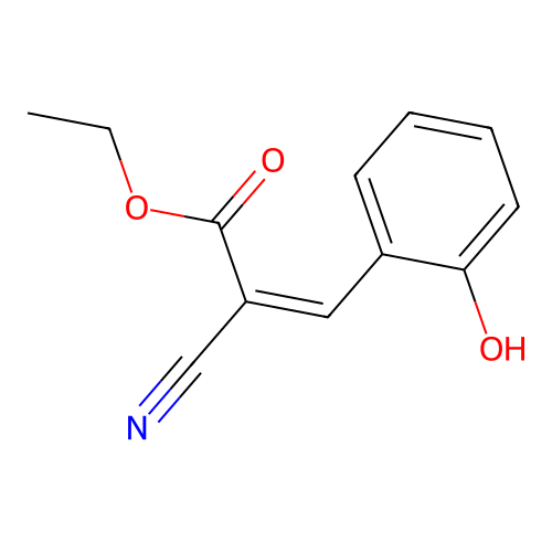 2-Propenoic acid, 2-cyano-3-(2-hydroxyphenyl)-, ethyl ester, (2E)- structure