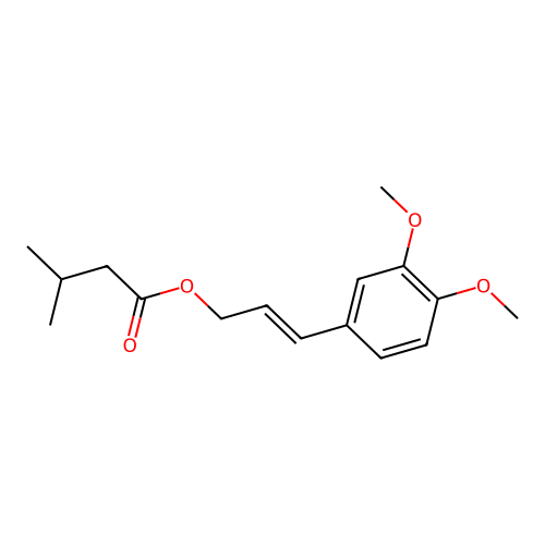 3-(3',4'-Dimethoxyphenyl)prop-2-enyl isovalerate structure