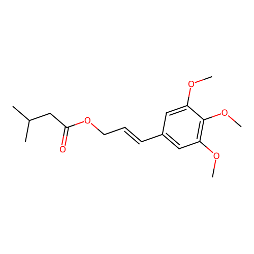 3',4',5'-Trimethoxycinnamylisovalerate structure