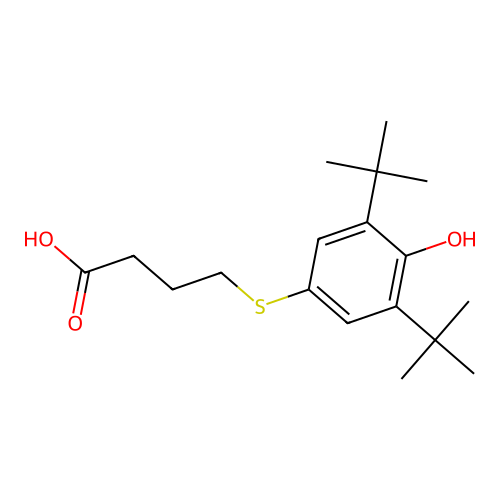 Butanoic acid, 4-[[3,5-bis(1,1-dimethylethyl)-4-hydroxyphenyl]thio]- structure