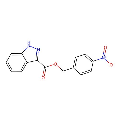 (4-nitrophenyl)methyl 1H-indazole-3-carboxylate structure
