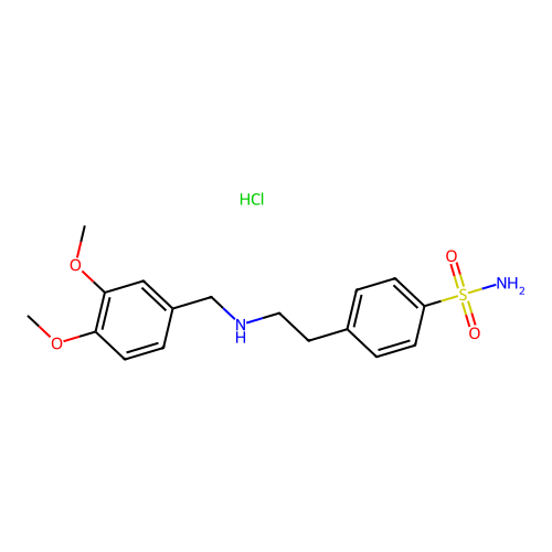 4-(2-((3,4-Dimethoxybenzyl)amino)ethyl)benzenesulfonamide hydrochloride structure