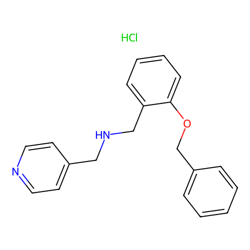 N-(2-(benzyloxy)benzyl)-1-(pyridin-4-yl)methanamine hydrochloride structure